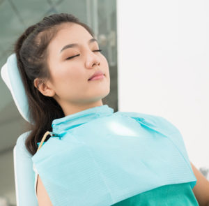 calm patient in dental chair